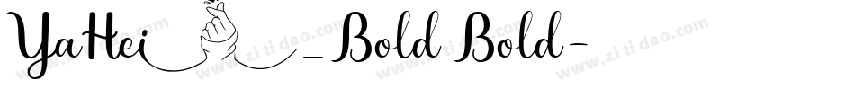 YaHei_Bold Bold字体转换